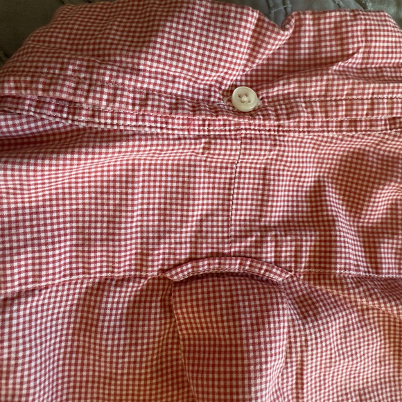 Ralph Lauren Men's Button Up, Red/White Check Medium Embroidered Yacht Club RLYC - Picture 12 of 13